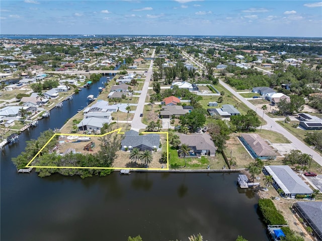 453 Carolyn Ln, Punta Gorda, FL 33950 - birds eye view of property featuring a water view and a residential view