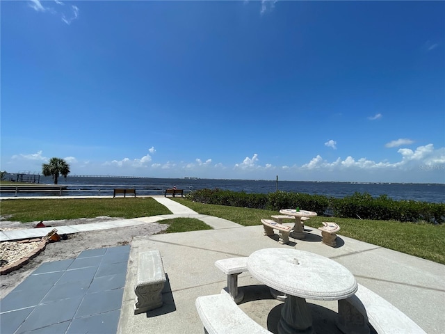 25188 Marion Ave Unit F304, Punta Gorda, FL 33950 - view of patio / terrace featuring a water view