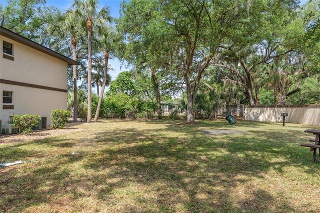 19505 Quesada Ave Unit A204, Port Charlotte, FL 33948 - view of yard with fence and central AC unit
