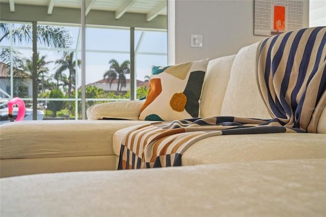 48 Hibiscus Dr, Punta Gorda, FL 33950 - bedroom featuring multiple windows and beam ceiling
