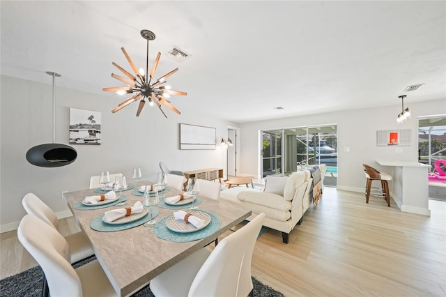 48 Hibiscus Dr, Punta Gorda, FL 33950 - dining space with light wood finished floors, visible vents, and a healthy amount of sunlight