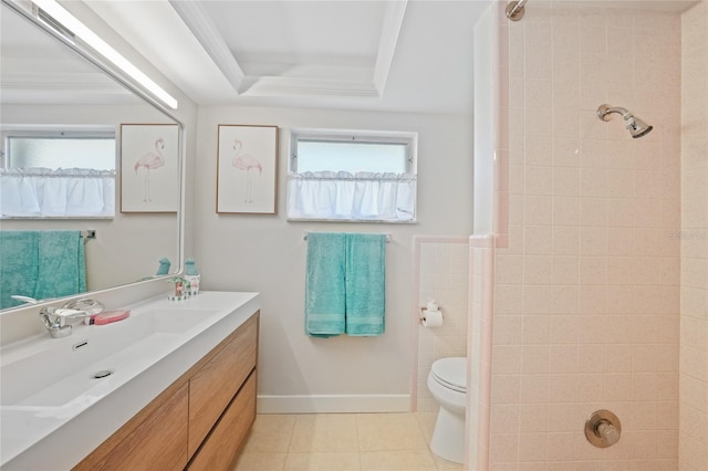 48 Hibiscus Dr, Punta Gorda, FL 33950 - full bathroom with a wealth of natural light, tile patterned flooring, a shower, and vanity