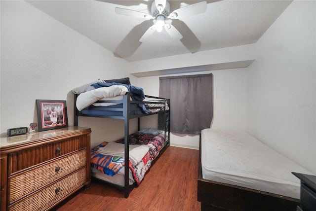 2751 S Cranberry Blvd, North Port, FL 34286 - bedroom featuring wood finished floors and a ceiling fan