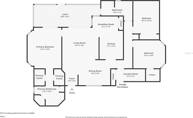 2751 S Cranberry Blvd, North Port, FL 34286 - property floor plan