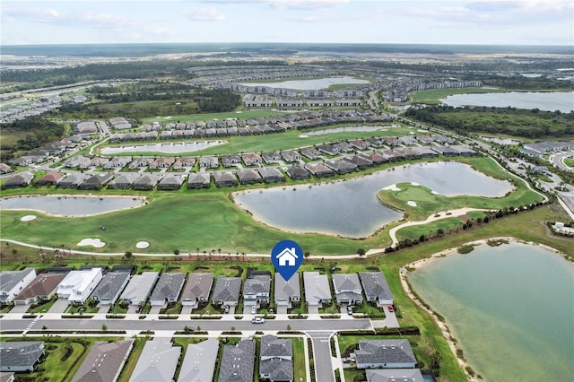 15830 Appalachian Dr, Punta Gorda, FL 33982 - drone / aerial view featuring a water view, golf course view, and a residential view