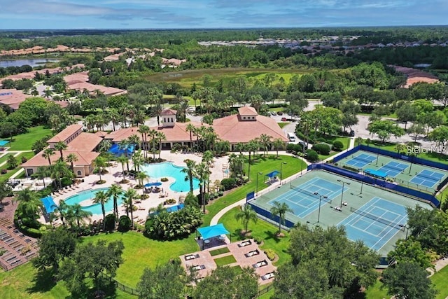 1745 Hyssop Loop, North Port, FL 34289 - aerial view of a pool
