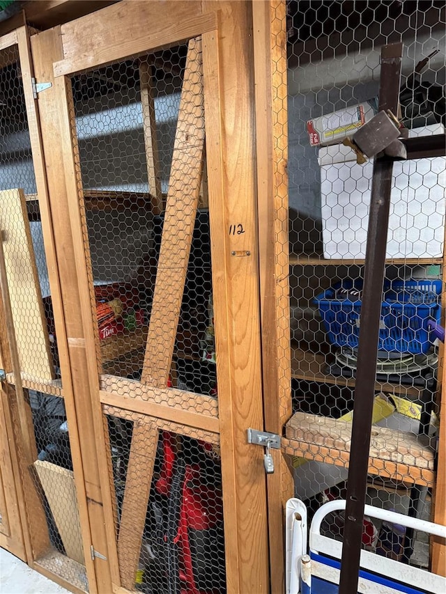 view of storage area