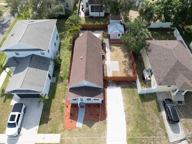 aerial view with a residential view