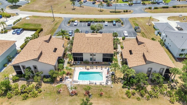 drone / aerial view featuring a residential view