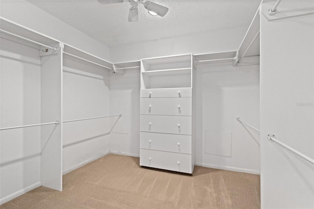 3230 Southshore Dr Unit 33A, Punta Gorda, FL 33955 - spacious closet with light colored carpet and a ceiling fan