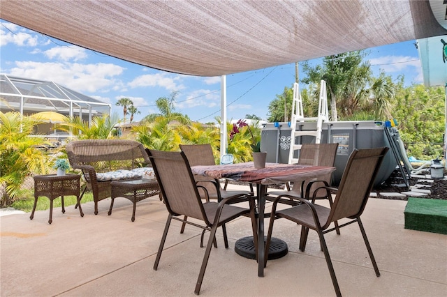 view of patio with outdoor dining space