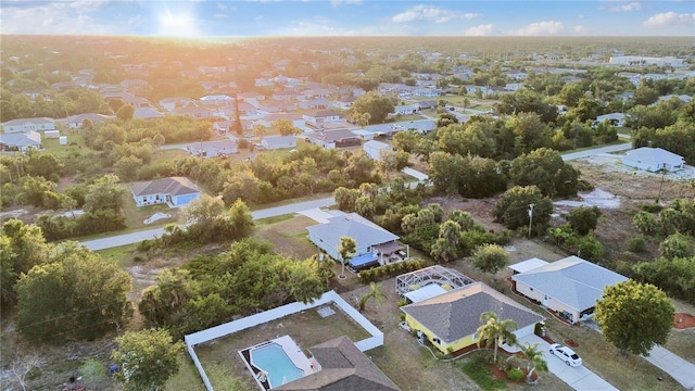 drone / aerial view with a residential view