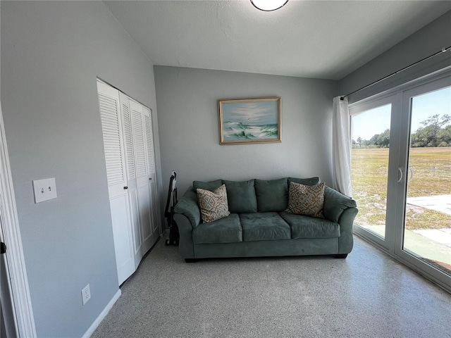 living area featuring plenty of natural light
