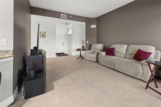 95 Vivante Blvd # 9524, Punta Gorda, FL 33950 - living room with light tile patterned flooring, baseboards, and visible vents