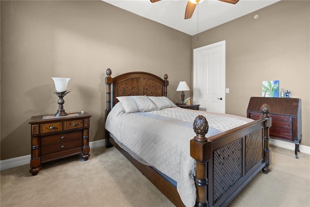 95 Vivante Blvd # 9524, Punta Gorda, FL 33950 - bedroom with baseboards, ceiling fan, and light colored carpet