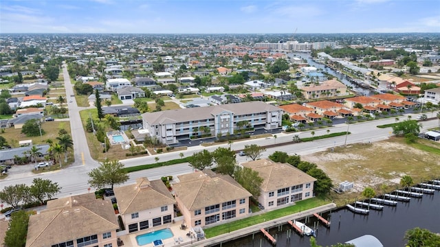 bird's eye view of a nearby body of water