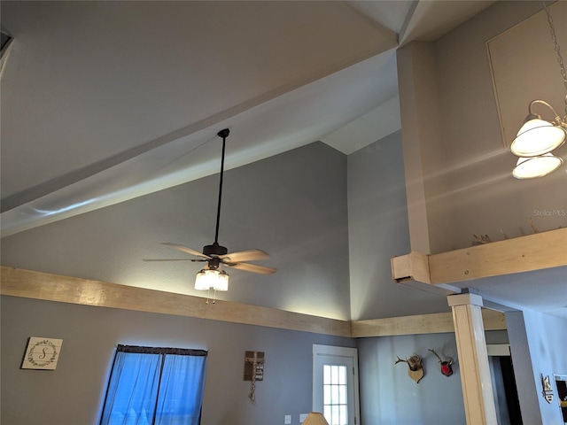 details featuring a ceiling fan