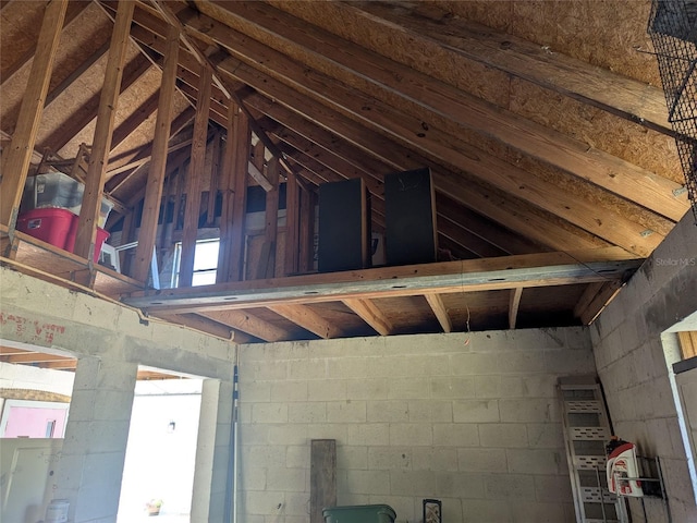 view of attic