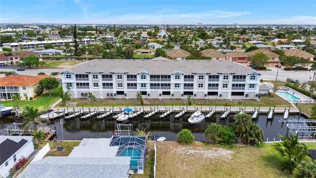 aerial view of a large body of water