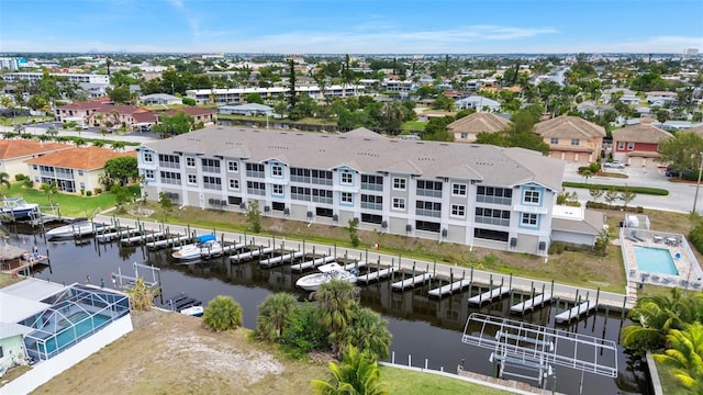 bird's eye view of a large body of water