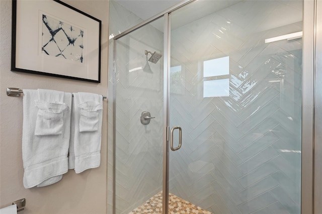 full bathroom with a stall shower