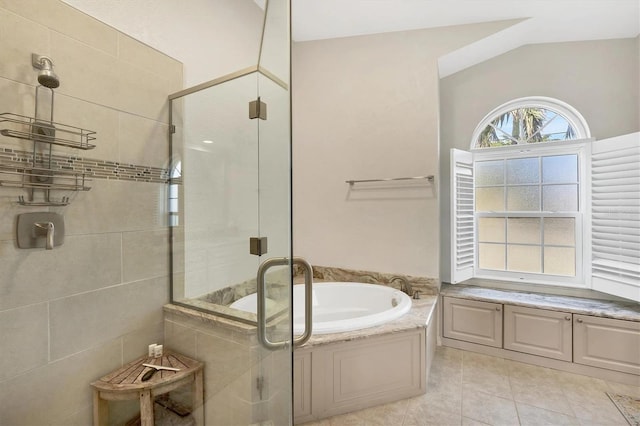 3520 Caya Largo Ct, Punta Gorda, FL 33950 - full bath with a shower stall, a garden tub, and tile patterned floors