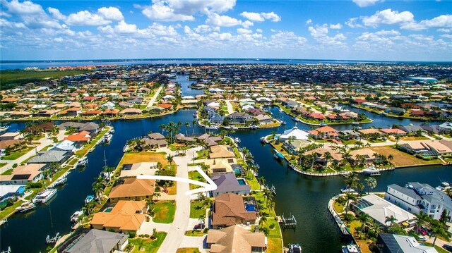3520 Caya Largo Ct, Punta Gorda, FL 33950 - bird's eye view featuring a water view and a residential view