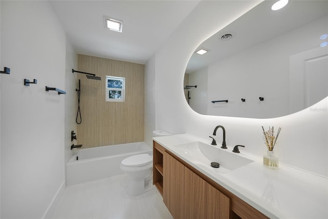 27385 Voyageur Dr, Punta Gorda, FL 33983 - full bath featuring toilet, vanity, and shower / tub combination