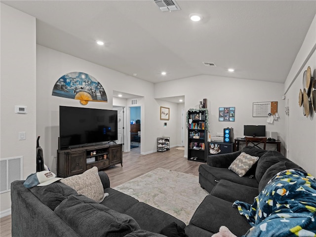 15579/15581 Chamberlain Blvd, Port Charlotte, FL 33953 - living room featuring visible vents, recessed lighting, and light wood finished floors