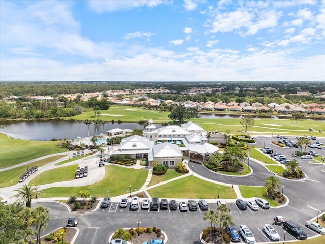 857 Macaw Cir, Venice, FL 34285 - birds eye view of property featuring view of golf course, a water view, and a residential view