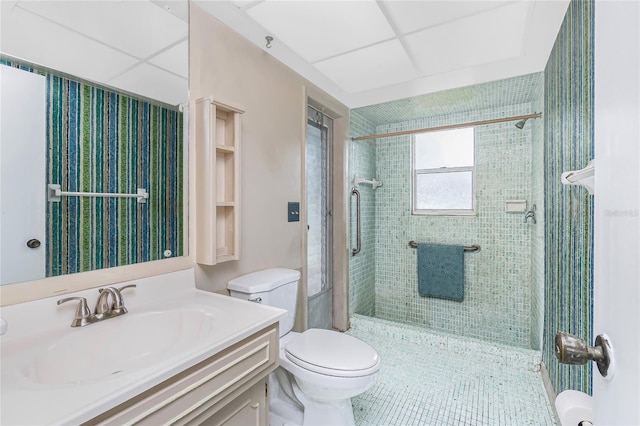 261 Caddy Rd, Rotonda West, FL 33947 - bathroom featuring a tile shower and vanity