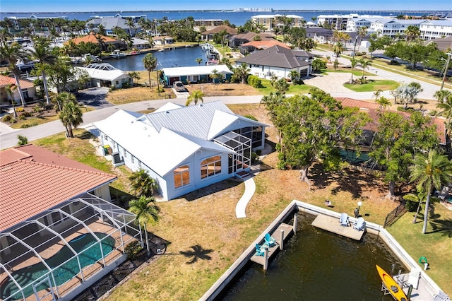 1711 Boca Raton Ct, Punta Gorda, FL 33950 - drone / aerial view with a water view and a residential view