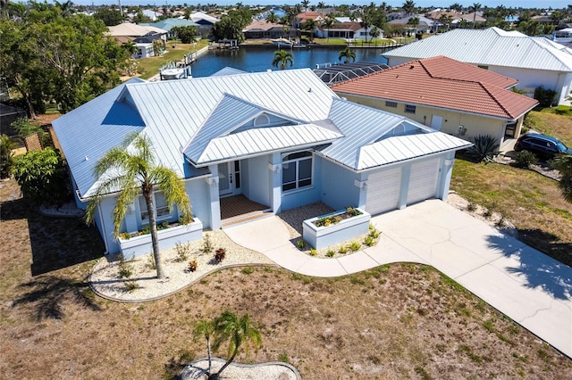 1711 Boca Raton Ct, Punta Gorda, FL 33950 - bird's eye view with a water view and a residential view
