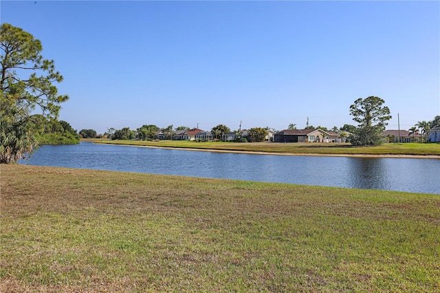 property view of water featuring a residential view