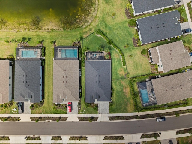 aerial view featuring a residential view