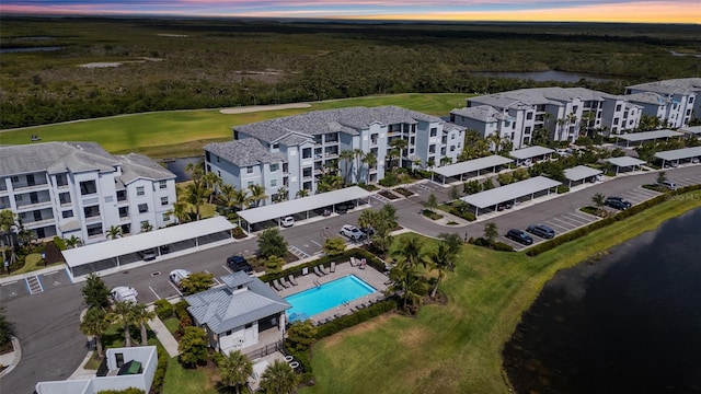 14061 Heritage Landing Blvd Unit 445, Punta Gorda, FL 33955 - bird's eye view featuring a water view and golf course view