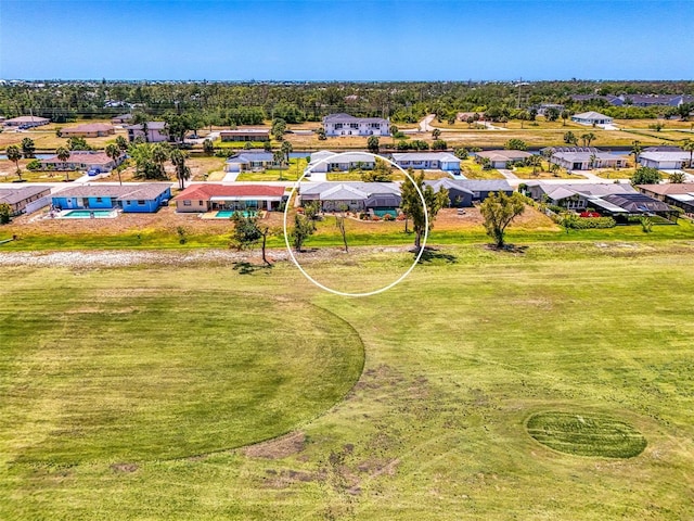 bird's eye view featuring a residential view