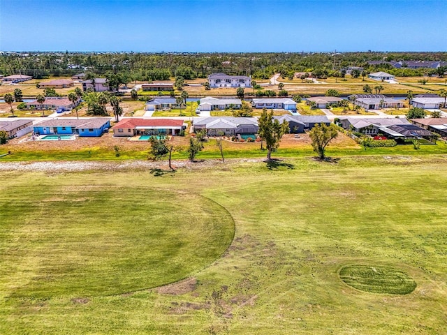 drone / aerial view with a residential view
