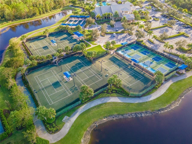 6763 Winding Cypress Dr, Naples, FL 34114 - birds eye view of property featuring a water view
