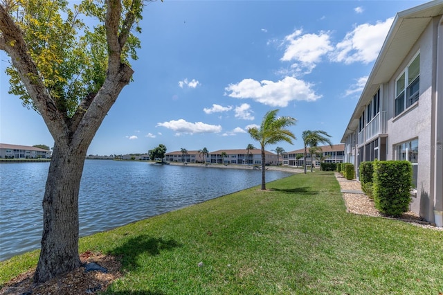 property view of water with a residential view