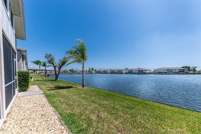 view of water feature featuring a residential view