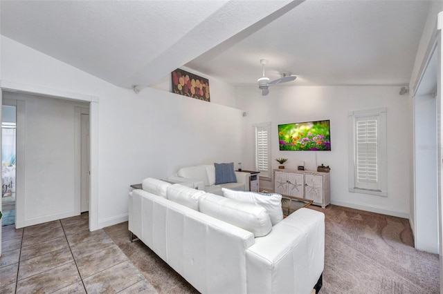 474 Lomond Dr, Port Charlotte, FL 33953 - living room with lofted ceiling and baseboards
