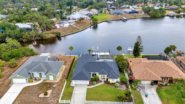 474 Lomond Dr, Port Charlotte, FL 33953 - aerial perspective of suburban area featuring a large body of water