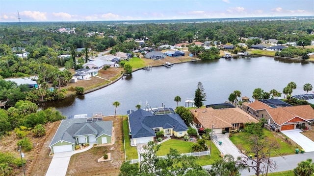 474 Lomond Dr, Port Charlotte, FL 33953 - aerial view of residential area with a large body of water