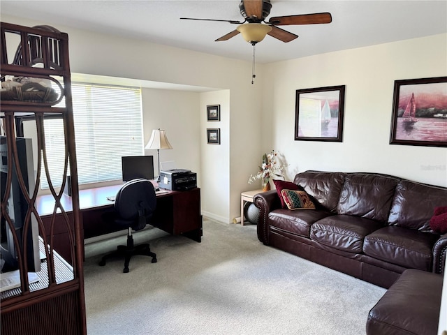 1025 Boundary Blvd, Rotonda West, FL 33947 - carpeted office space with a ceiling fan