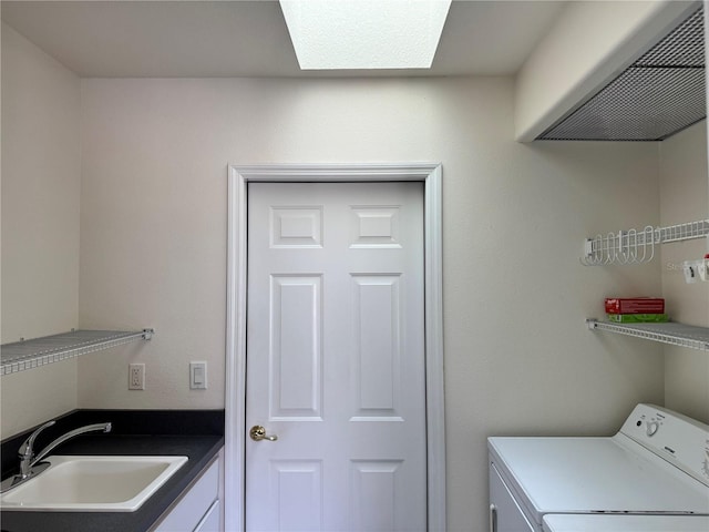 1025 Boundary Blvd, Rotonda West, FL 33947 - washroom with laundry area, a sink, and independent washer and dryer