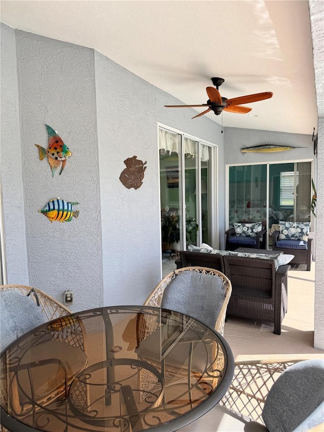 1025 Boundary Blvd, Rotonda West, FL 33947 - view of patio with ceiling fan