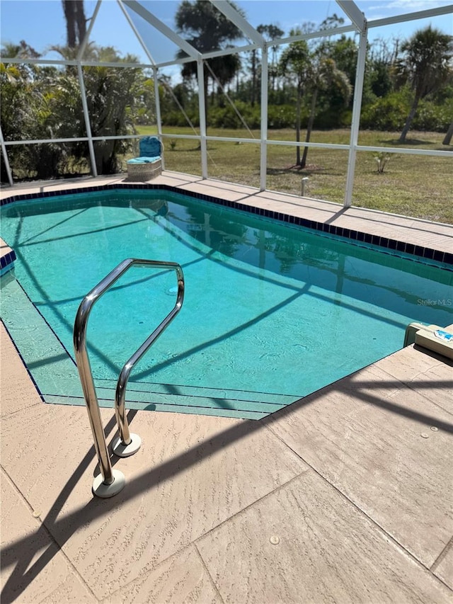 1025 Boundary Blvd, Rotonda West, FL 33947 - pool featuring a lanai and a patio area