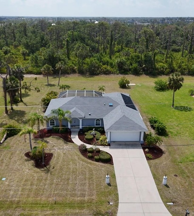 1025 Boundary Blvd, Rotonda West, FL 33947 - drone / aerial view with a forest view