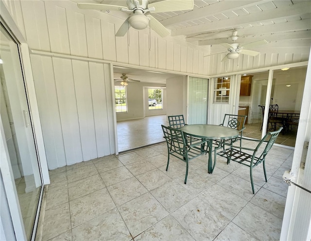 view of sunroom